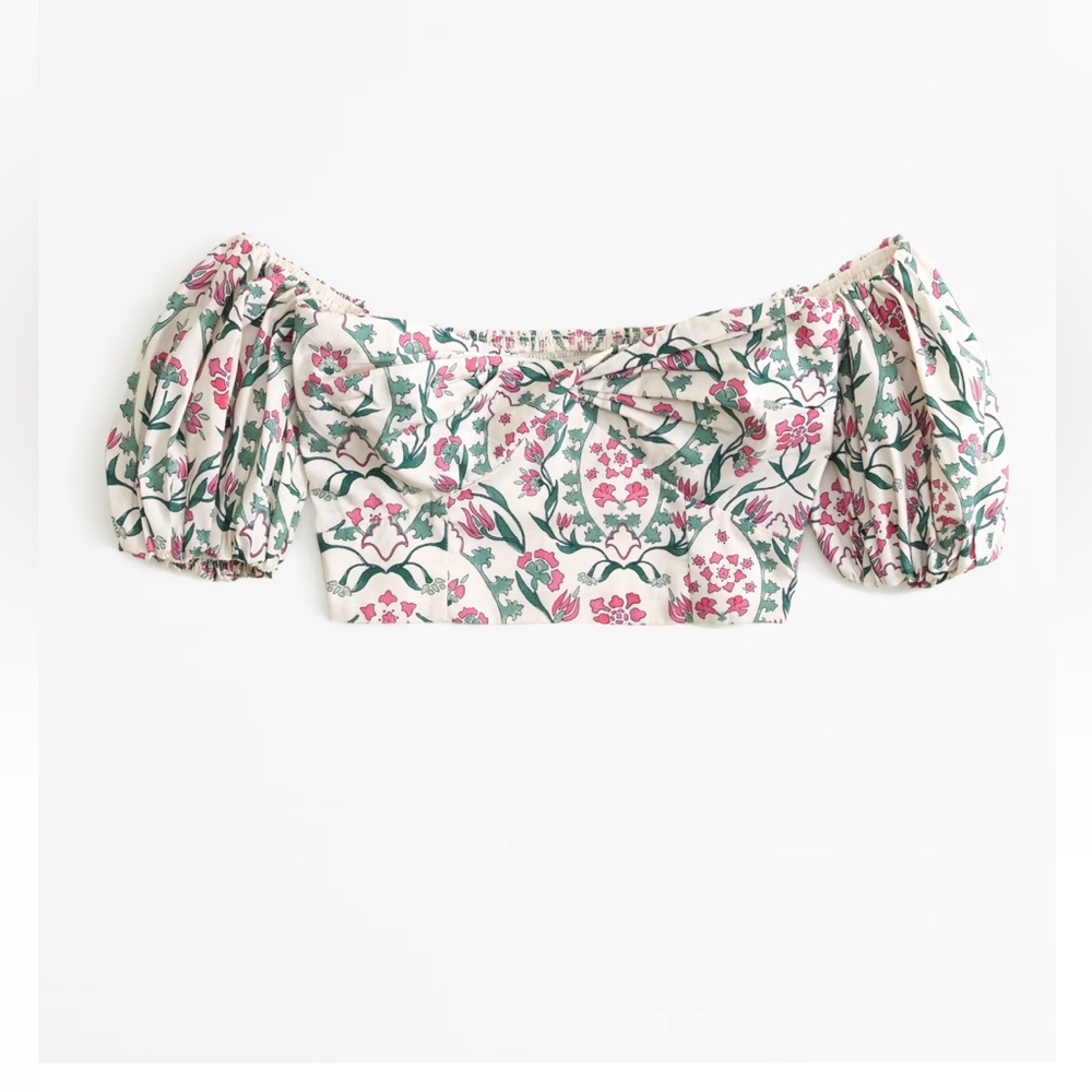 Abercrombie NWT Poplin Off Shoulder Top